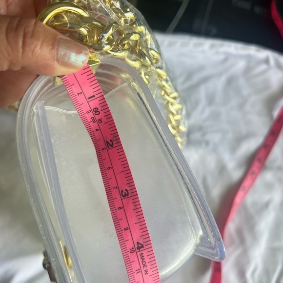 Elegant transparent padded bag with golden details are two bags for only 35 main image 8